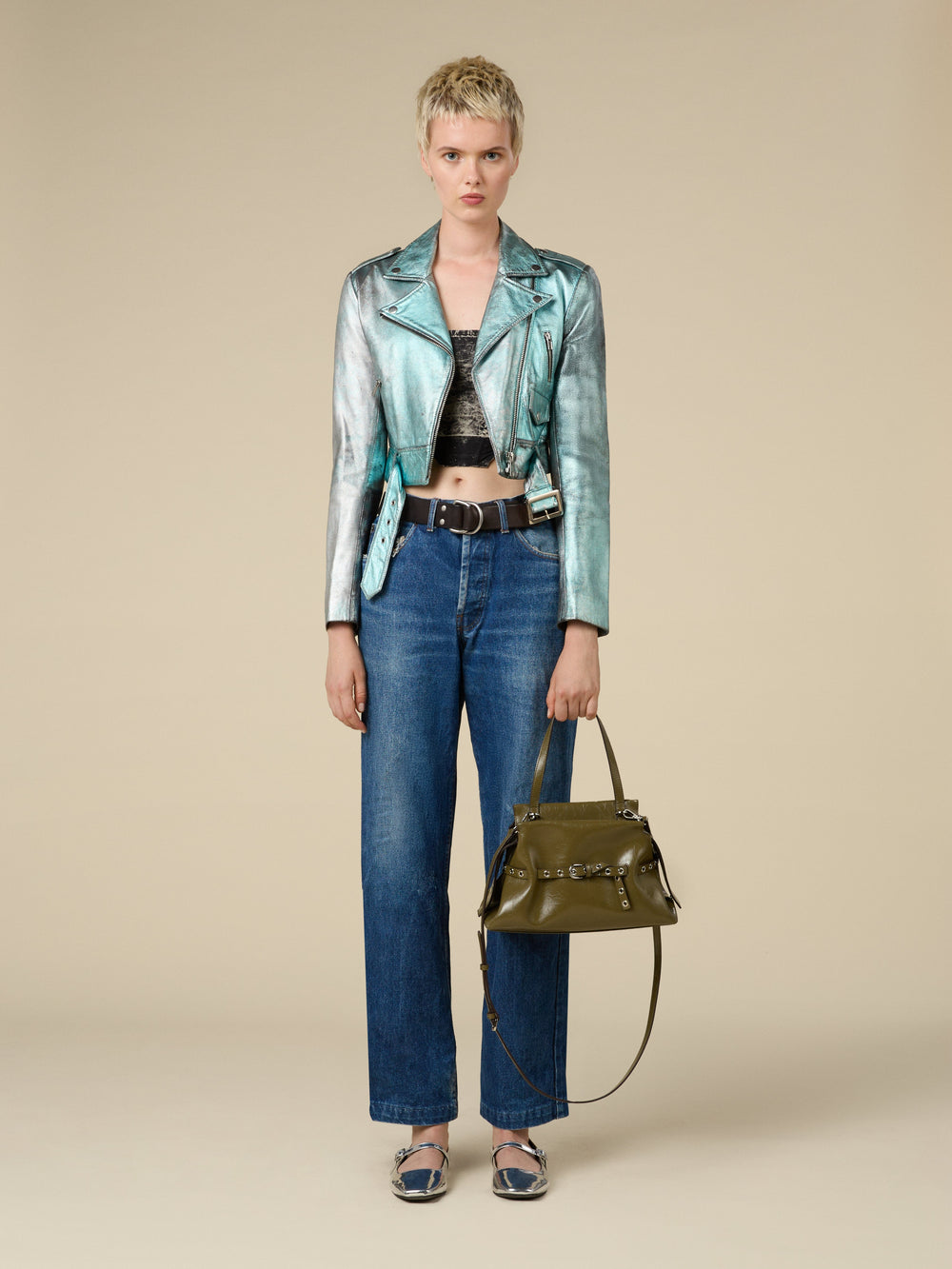 ストリングバッグ スモール カーキ