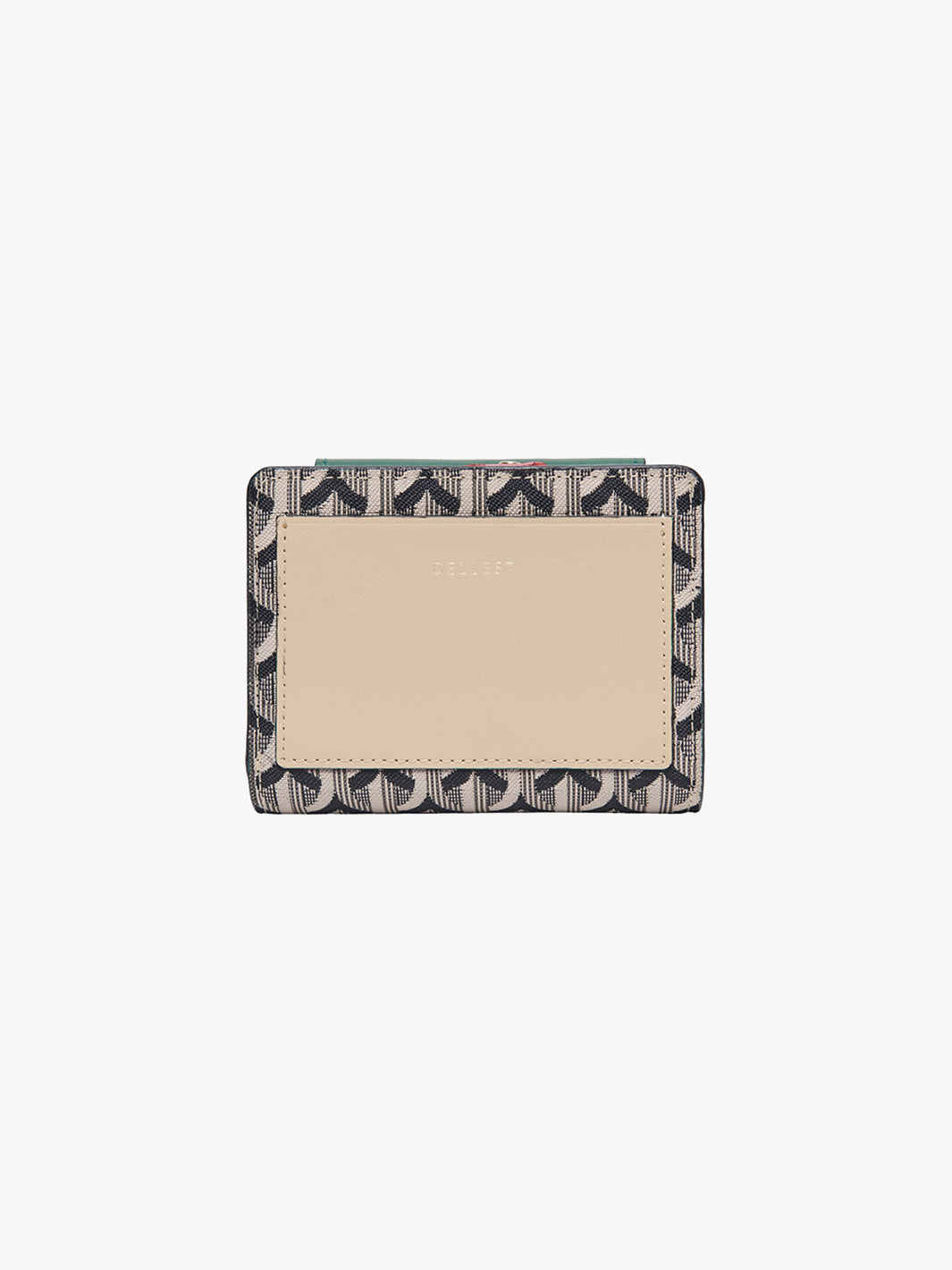 Cardholder with geometric pattern on a white background