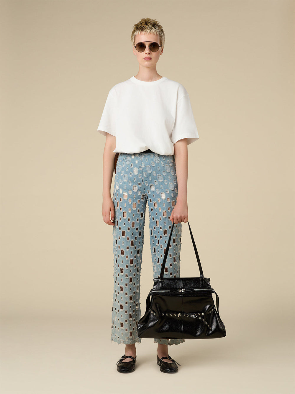 ストリングバッグ ラージ ブラック