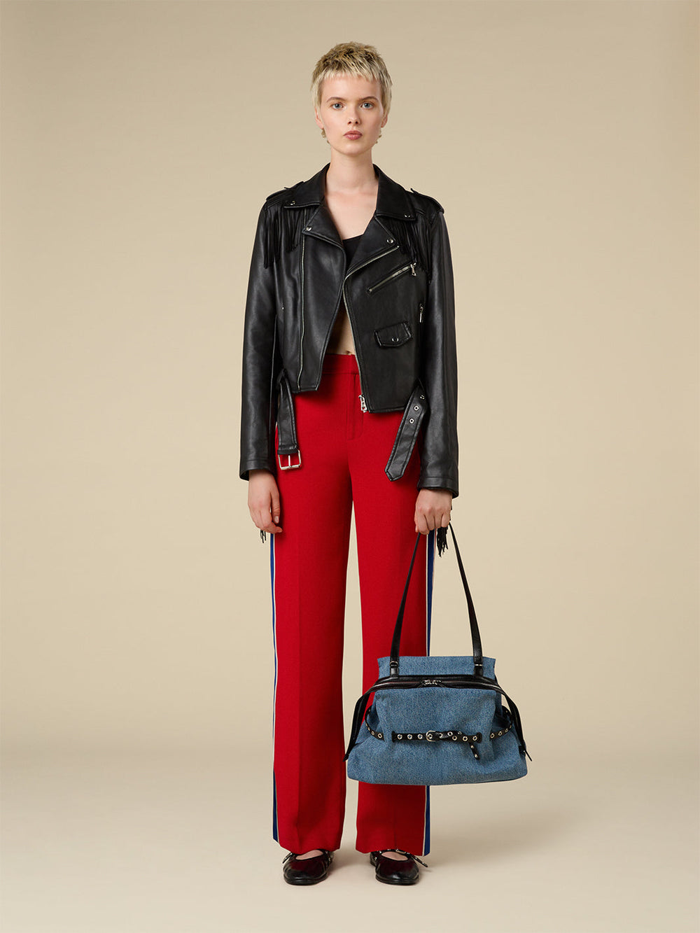 ストリングバッグ ミディアム デニム