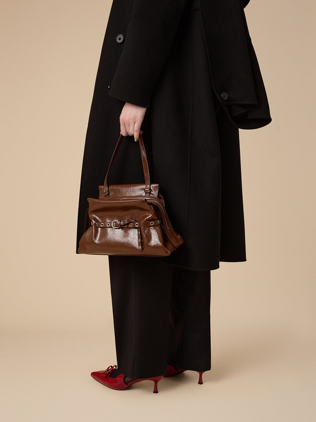 ストリングバッグ スモール チョコ・ブラウン