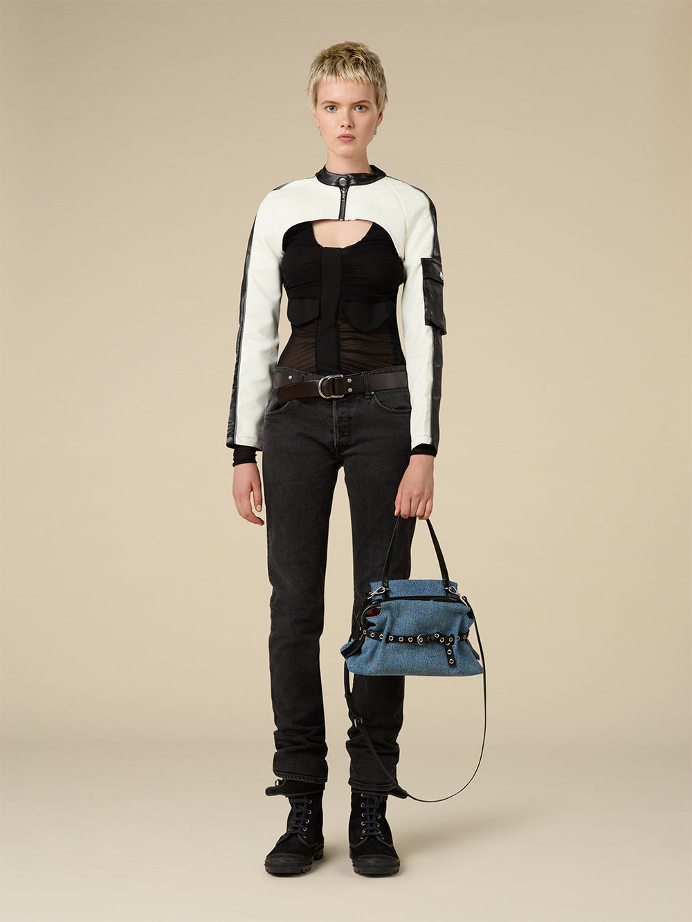 ストリングバッグ スモール デニム